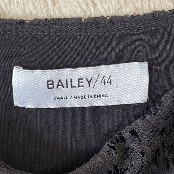 Bailey 44 Tusk Woven Lace Off The Shoulder Bell Sleeve Top Black Sz Small - Picture 2 of 13